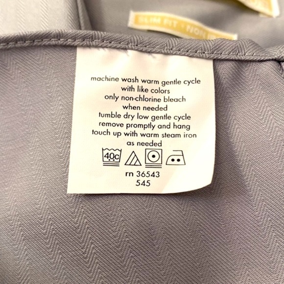 NWT Michael Michael Kors Steel Gray Slim Fit Non Iron Long Sleeve Button Down - Picture 12 of 12